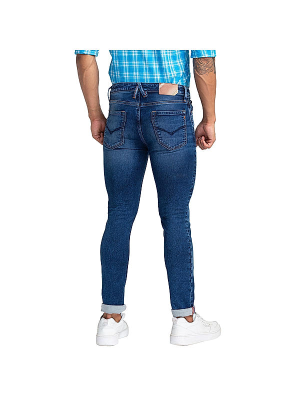 Killer Skiny Fit Solid Blue Jeans For Men's