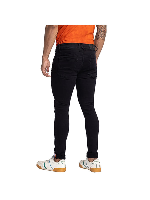 Killer C/P Super Slim Fit Solid Black Jeans For Men's