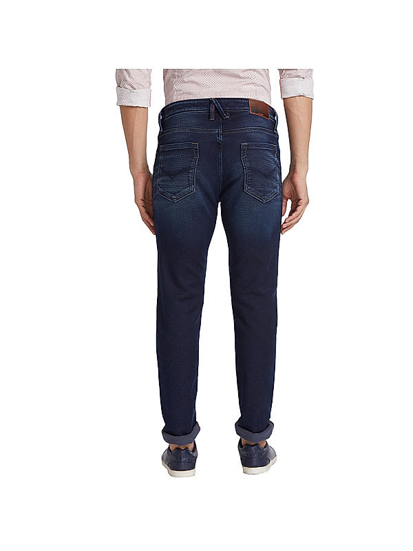 Killer Slim Fit Solid Dark Blue Jeans For Men's