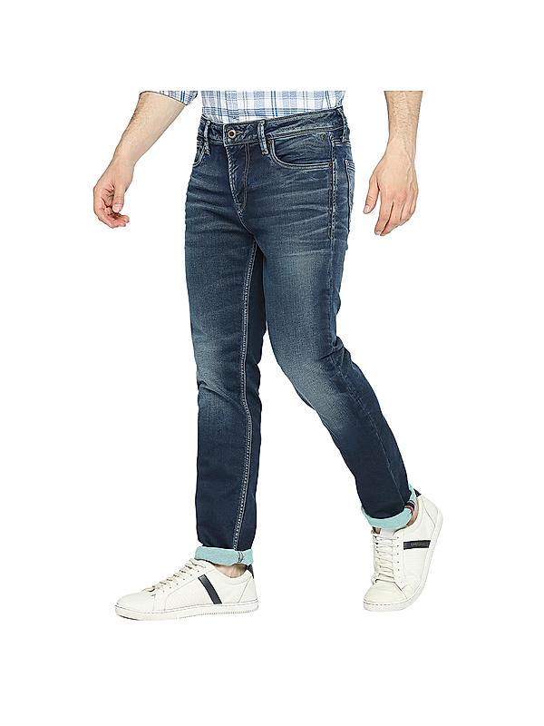 Killer Slim Fit Solid Blue Jeans For Men's