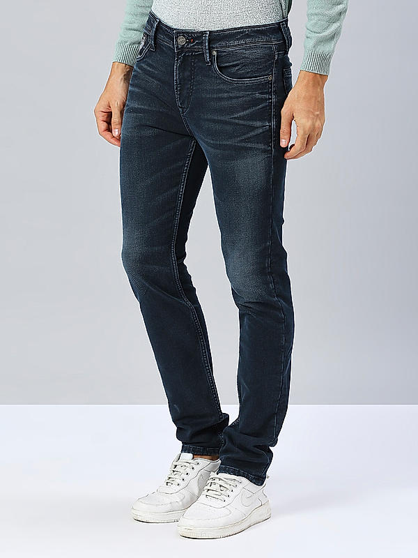 Men Blue Slim Fit Solid Jeans