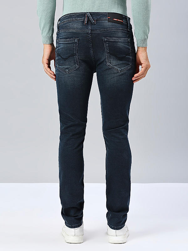 Men Blue Slim Fit Solid Jeans