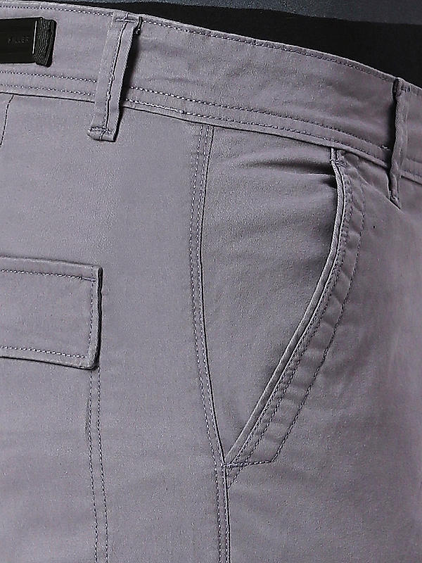 Men Grey Slim Fit Printed Cargo