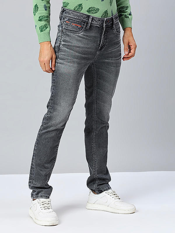 Killer Men Grey Slim Fit Solid Casual Jeans