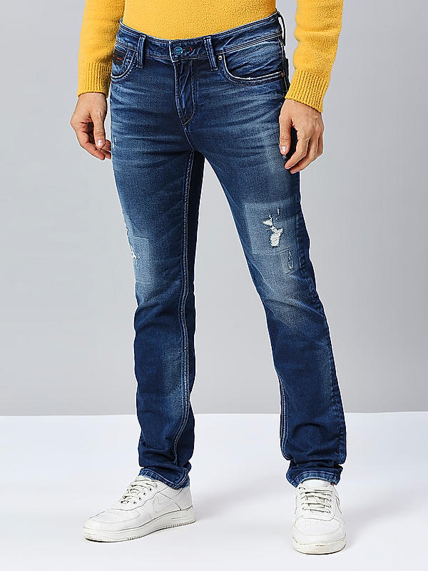 Killer Men Light Blue Slim Fit Solid Casual Jeans