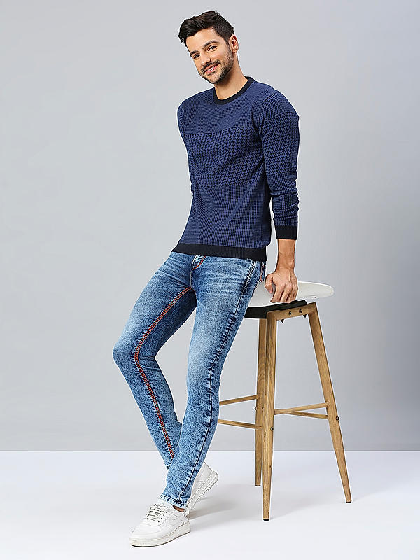 Killer Men Blue Slim Fit Solid Casual Jeans