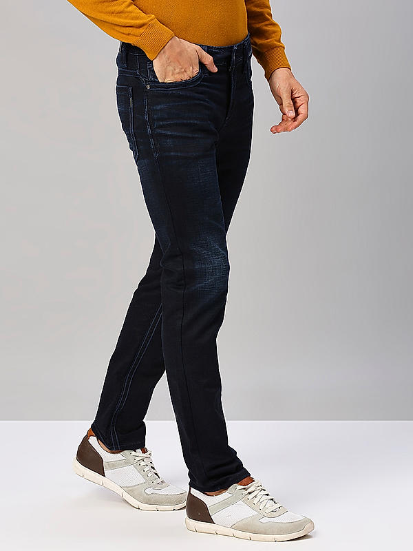 Killer Men Dark Blue Slim Fit Solid Casual Jeans