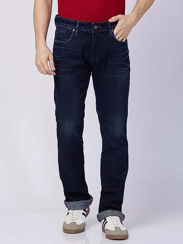 Killer Men Dark Blue Slim Fit Solid Casual Jeans