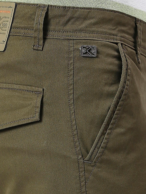 Killer Men Dark Green Slim Fit Solid Utility Cargo