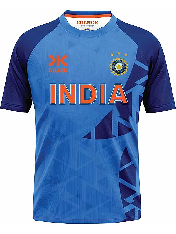 Killer Unisex Blue-2 Half Sleeves Indian Team T20 Jersey