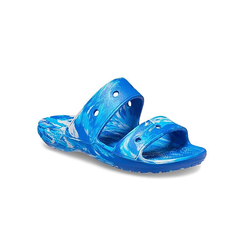 CROCS BLUE UNISEX MARBLED FLIP FLOPS