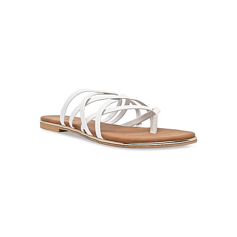 Rocia White Women Strappy Flats