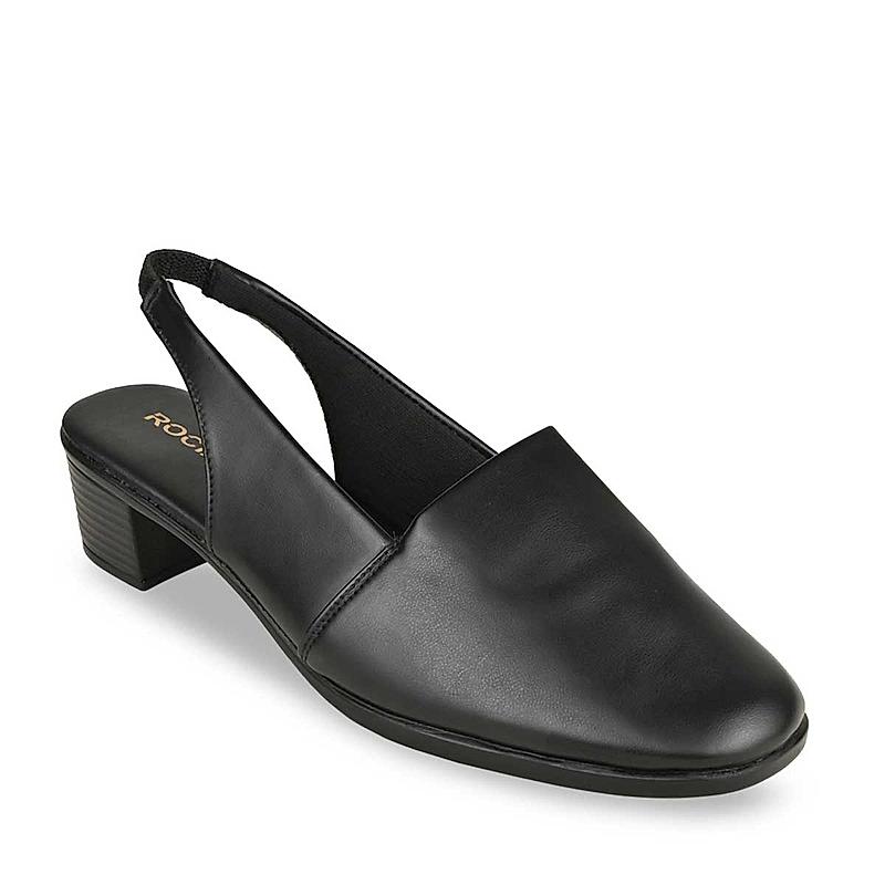 Rocia Black Women Closed Toe Sling Backs