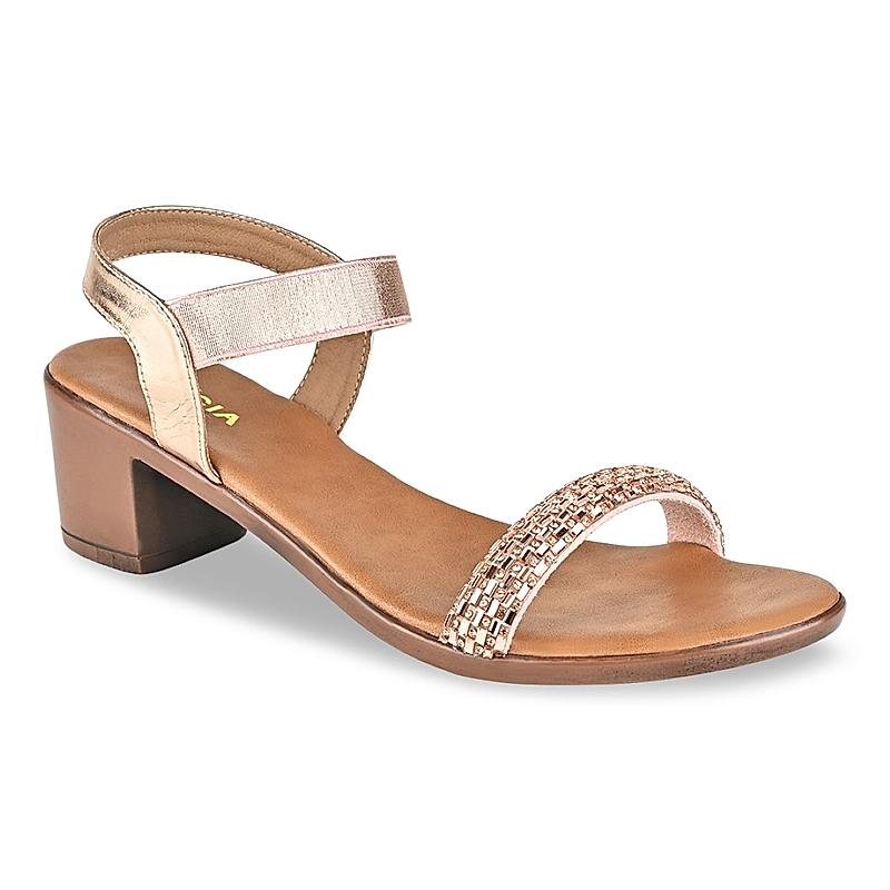 Rocia Rose Gold Women Diamante Strap Sandals