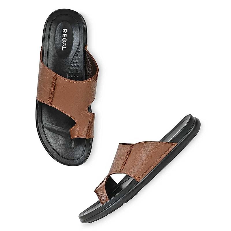 Regal Tan Mens Casual Leather Sandals