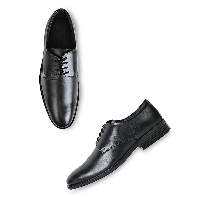 Regal Black Mens Leather Lace Up Shoes