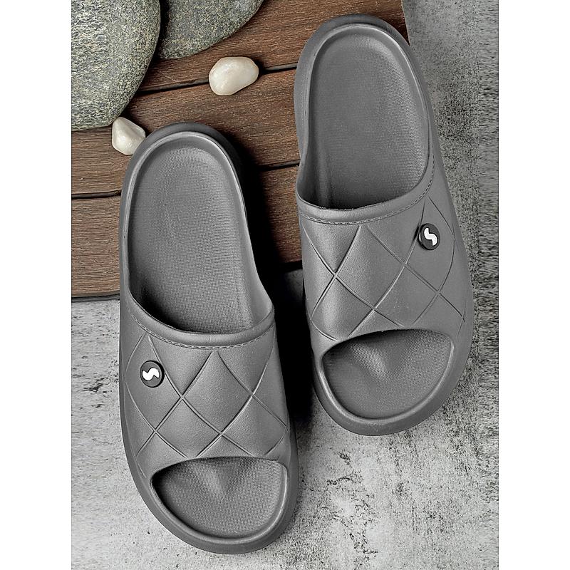 SOLE THREADS GREY MEN DRIBBLE SLIDES