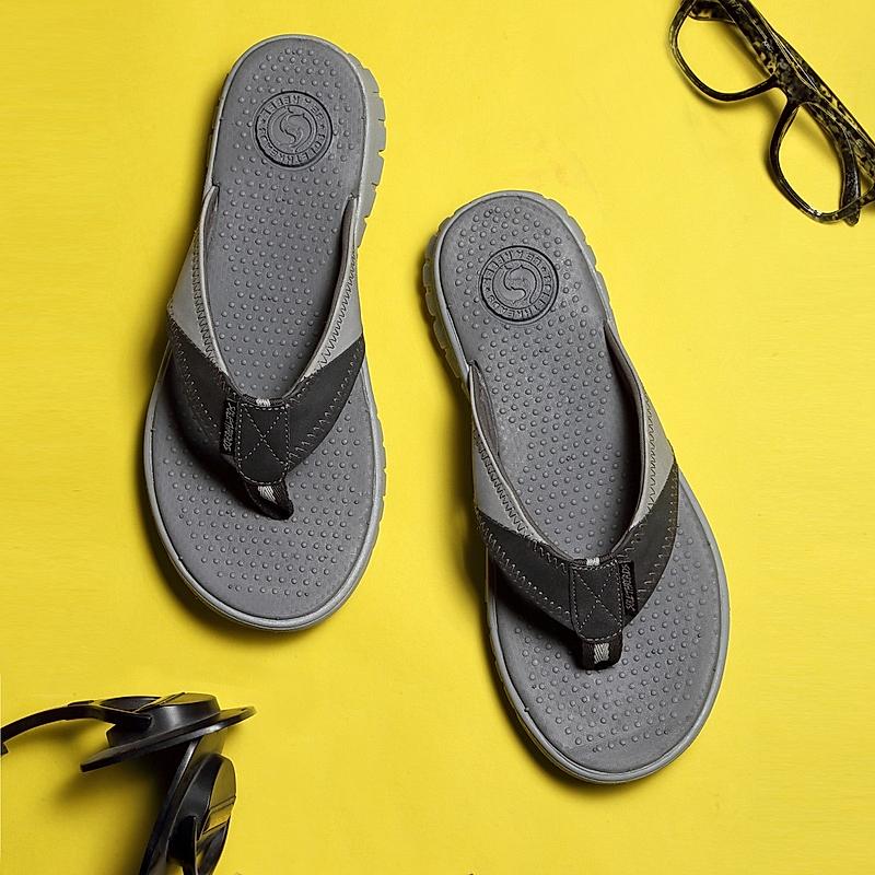 SOLE THREADS GREY MEN CULT FLIP FLOPS