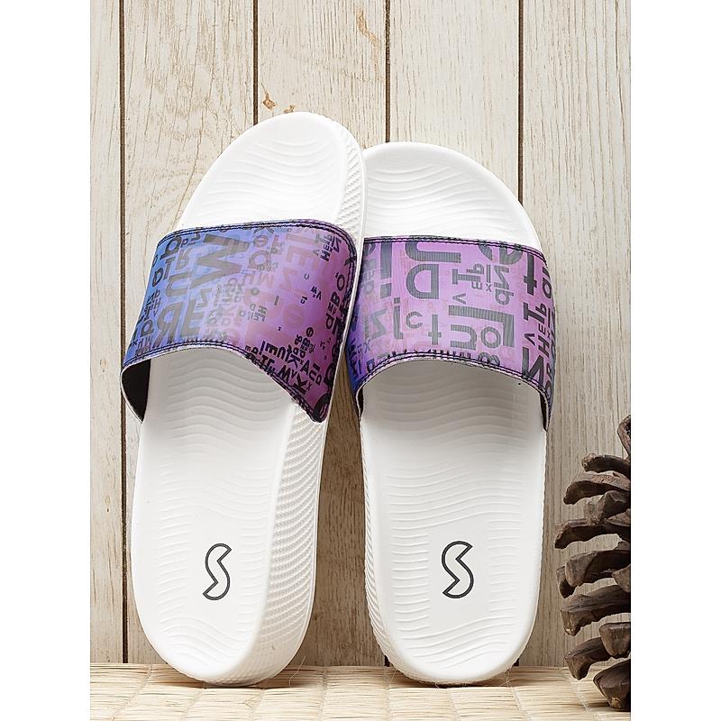 SOLE THREADS WHITE WOMEN SPECTRUM SLIDES