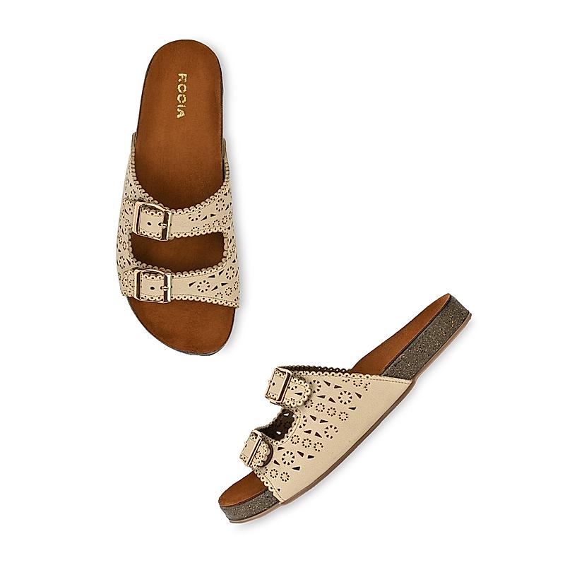 ROCIA Beige Women Casual Laser Cut Flats