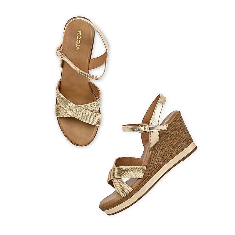 ROCIA Gold Women Wedges