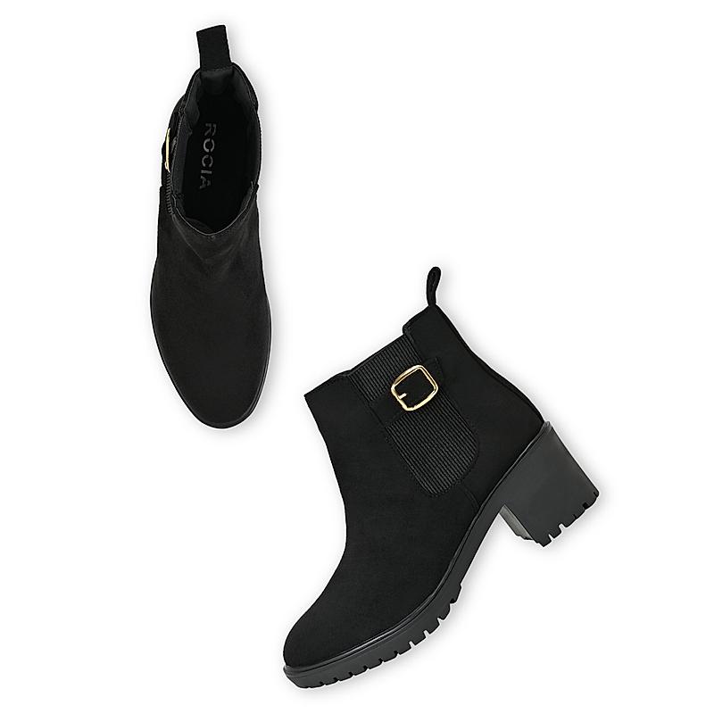 ROCIA Black Women Suede Boots