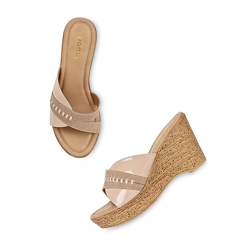 ROCIA Beige Women Casual Wedges