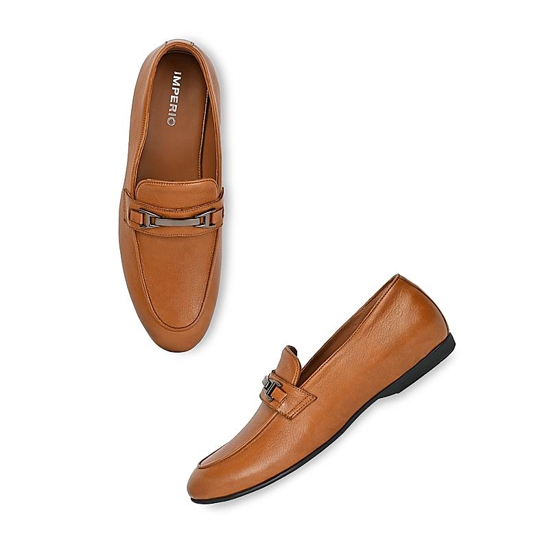 Imperio By Regal Brown Men Formal Leather Slip-On Shoes