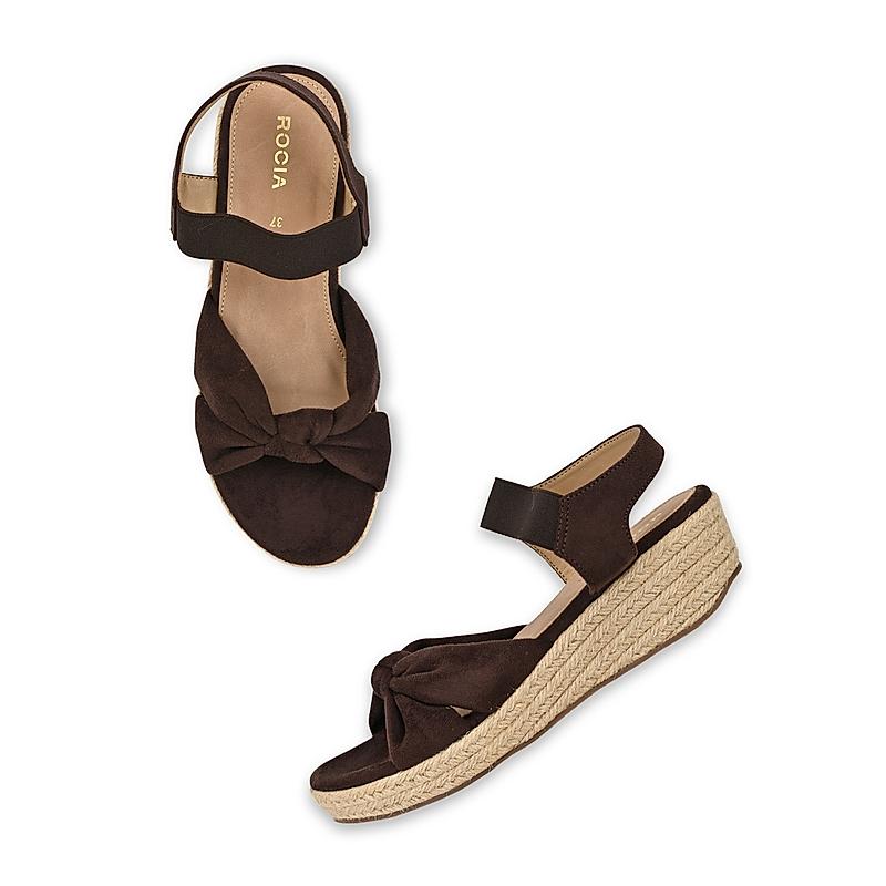 ROCIA Brown Women Knotted Suede Espadrilles