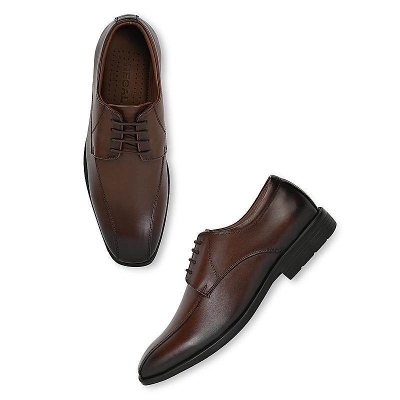 Regal Brown Men Basic Leather Lace-Up Shoes