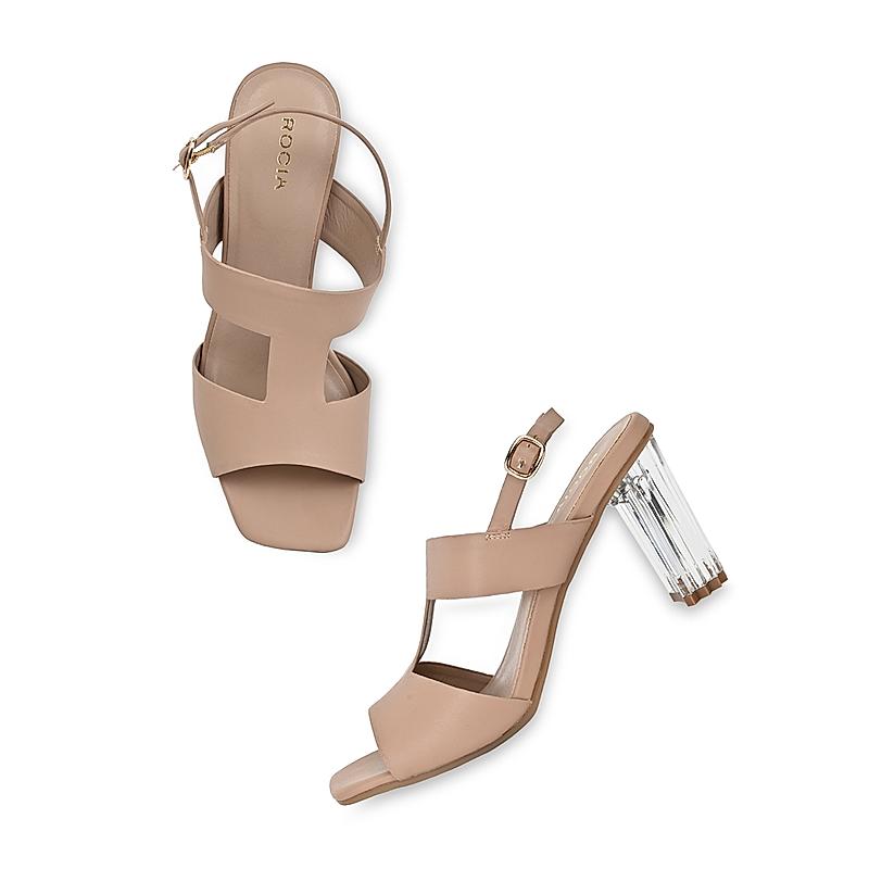 ROCIA Peach Women Acrylic High Heel Sandals