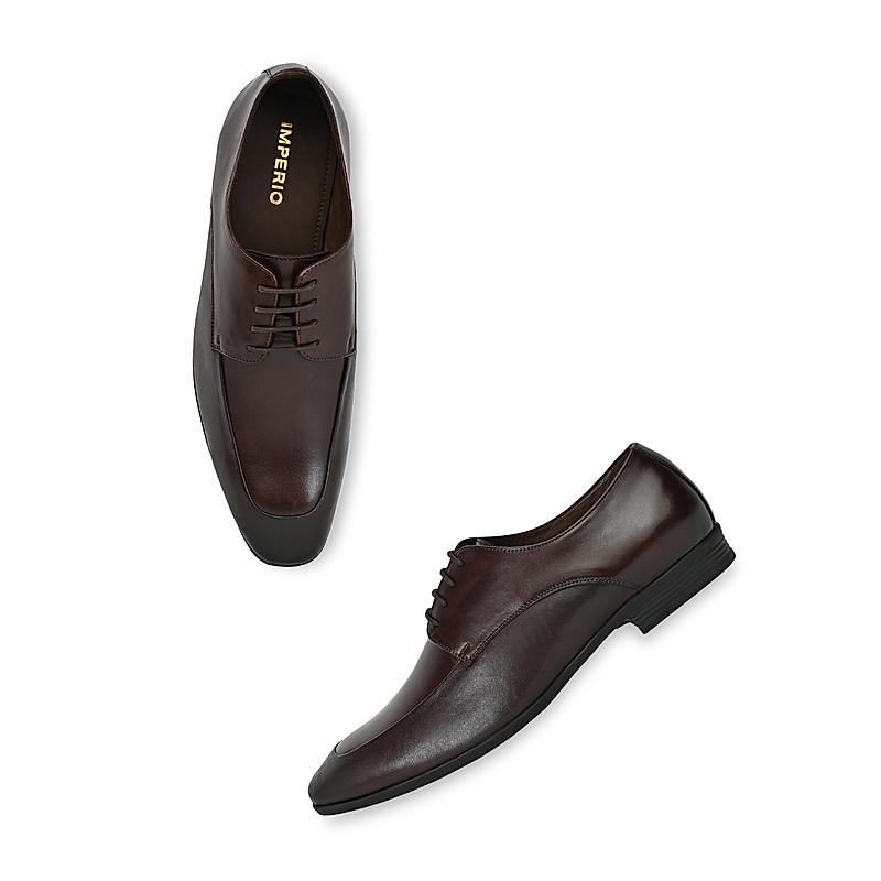 Imperio By Regal Brown Men Formal Leather Lace-Up Shoes