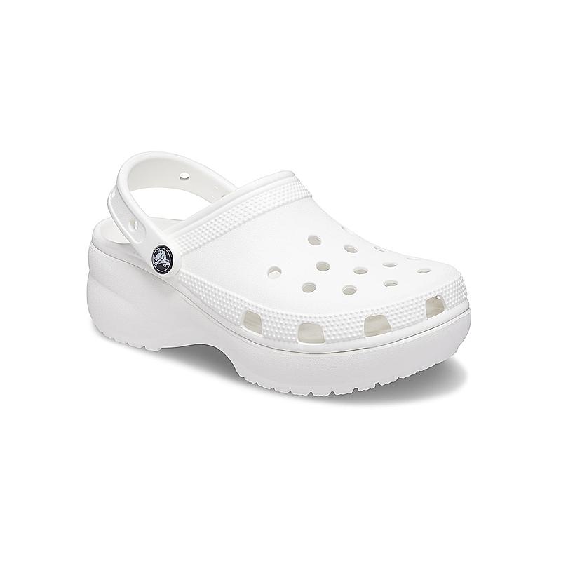 CROCS WHITE WOMEN CLASSIC PLATFORM CLOGS