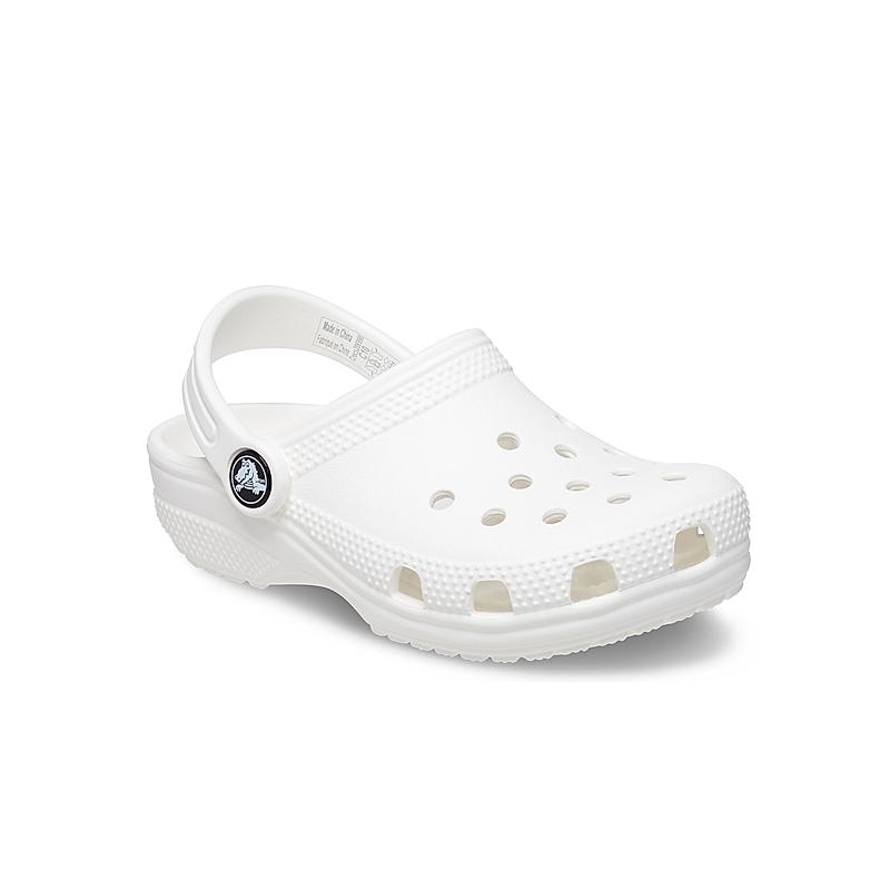 CROCS WHITE KIDS TODDLER CLASSIC CLOGS