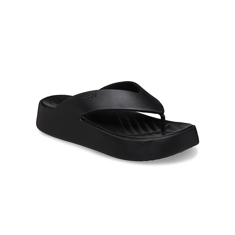 CROCS BLACK WOMEN GETAWAY PLATFORM FLIP FLOPS