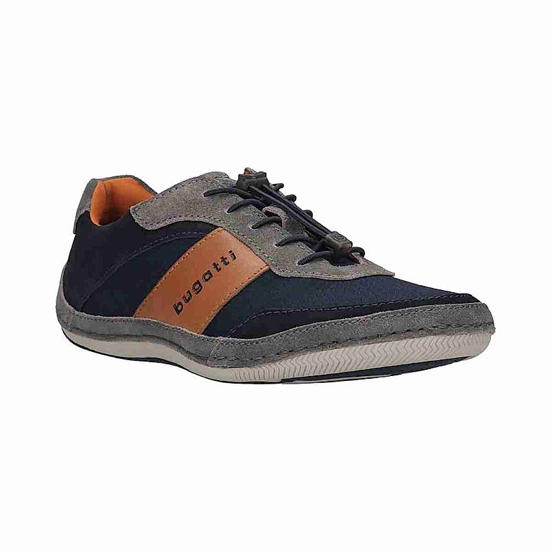 BUGATTI NAVY MEN LACE UP SNEAKERS