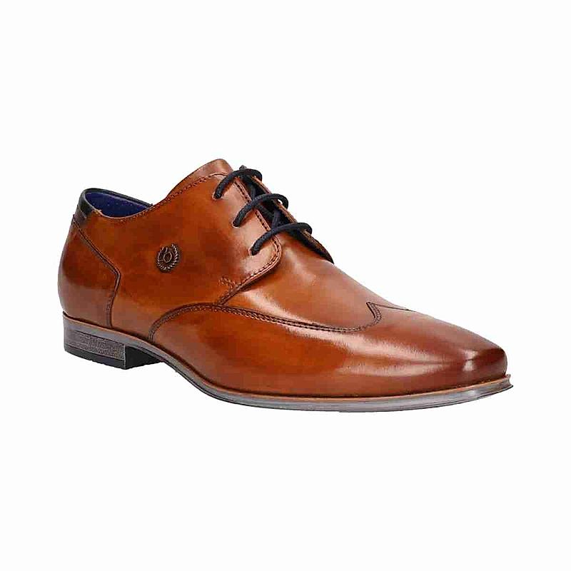 BUGATTI COGNAC MEN DERBY SHOES