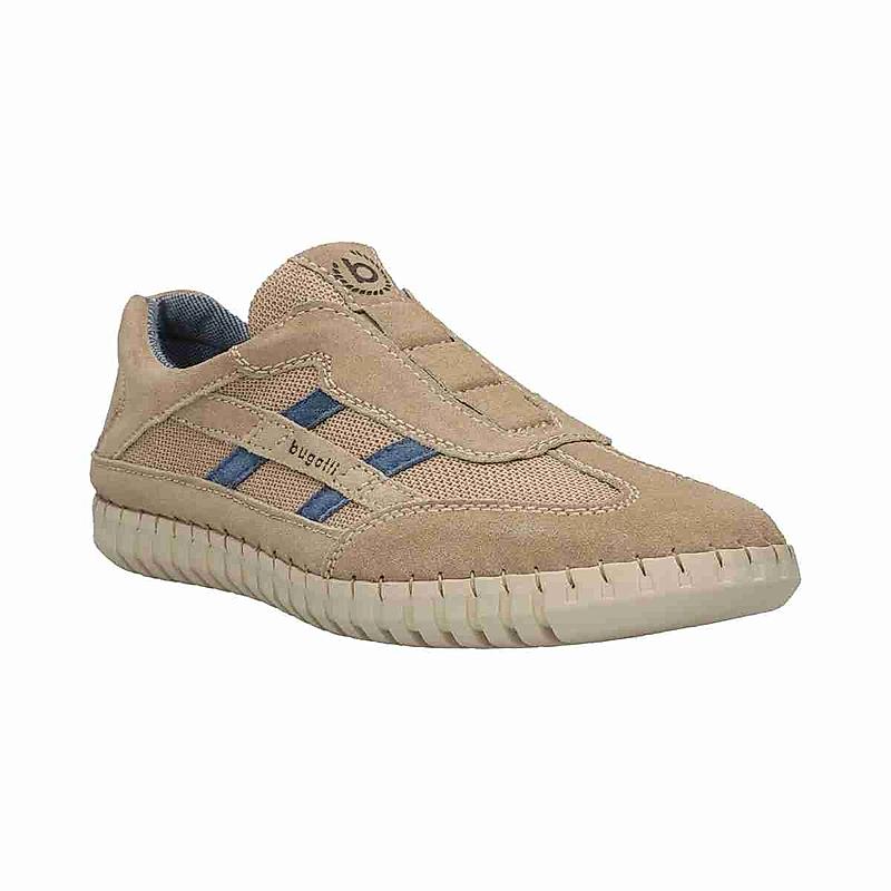 BUGATTI BEIGE MEN SLIP ON SNEAKERS