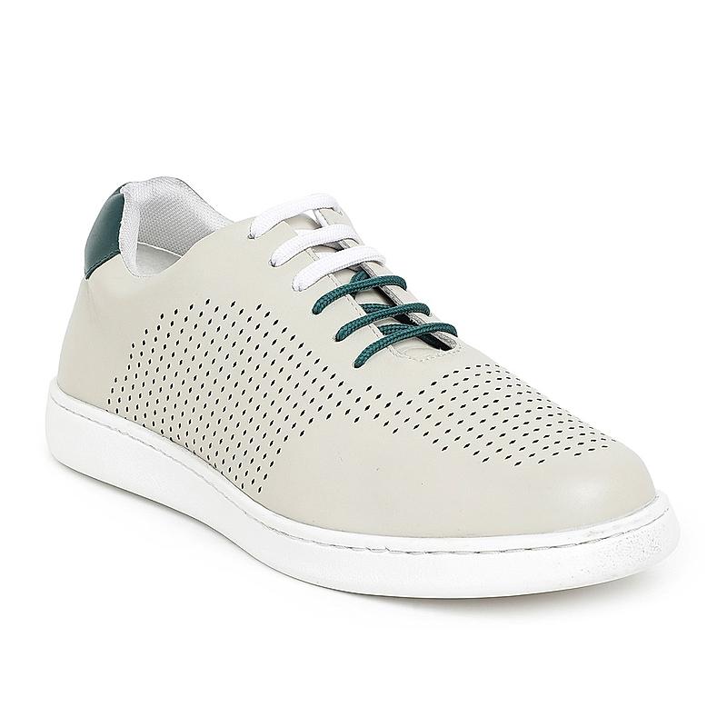 GABICCI WHITE MEN LACE UP SNEAKERS