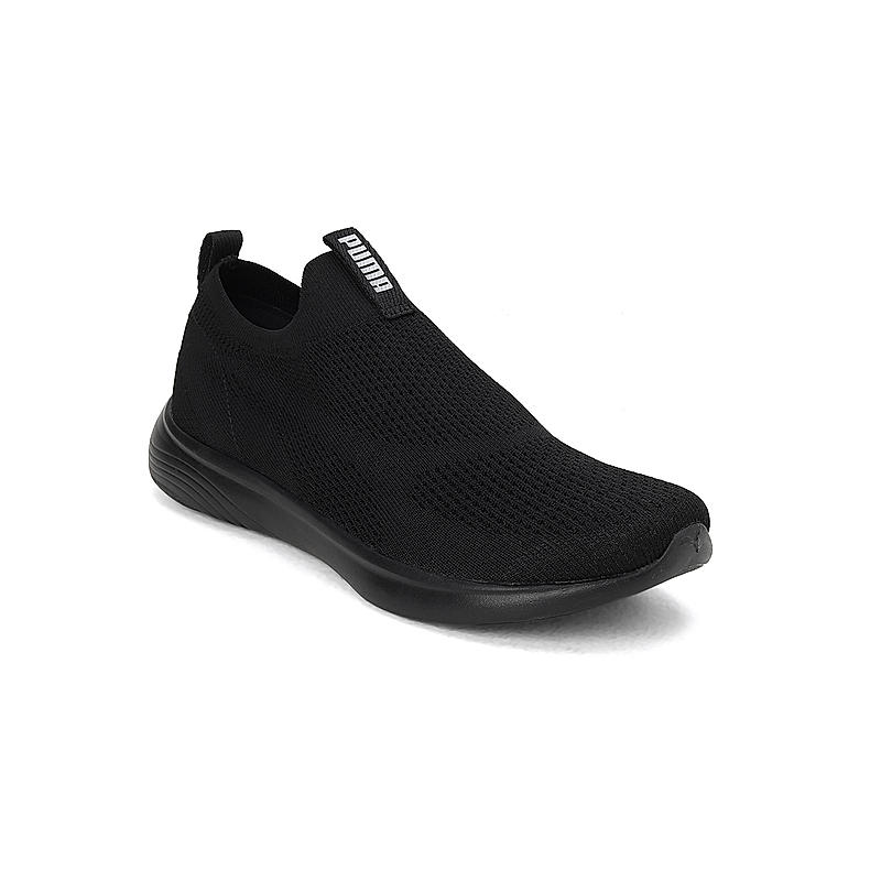 PUMA BLACK MEN SOFTRIDE CLEAN V2 SLIP-ON SNEAKERS