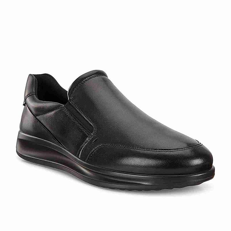 ECCO BLACK MEN AQUET M FORMAL SLIP-ONS