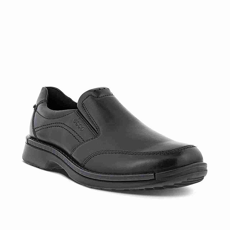 ECCO BLACK MEN FUSION CASUAL SLIP-ONS