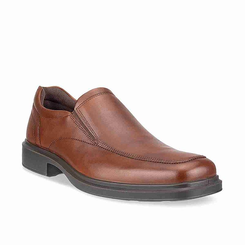 ECCO BROWN MEN HELSINKI 2 FORMAL SLIP-ONS