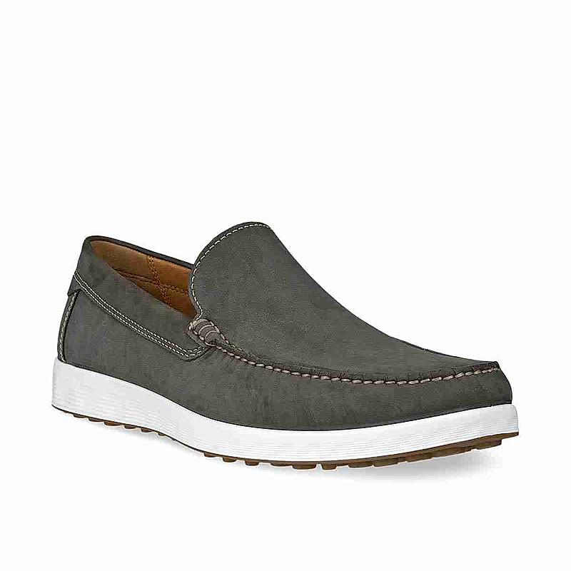 ECCO GREY MEN S LITE MOC M CASUAL SLIP-ONS