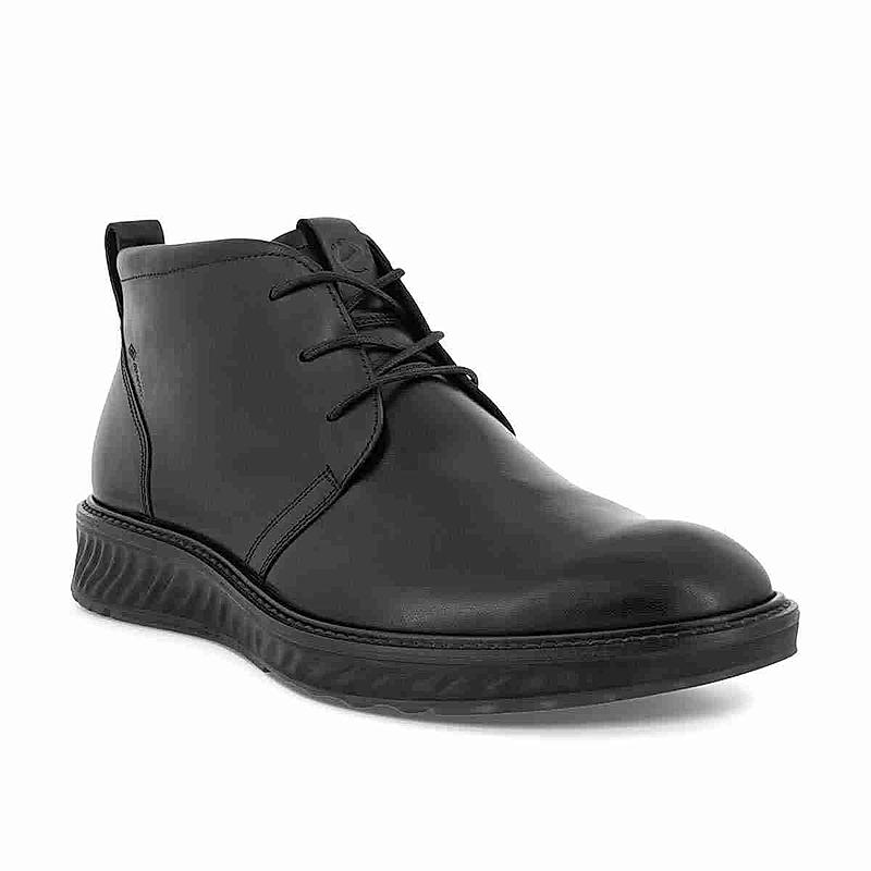 ECCO BLACK MEN ST.1 HYBRID BOOTS