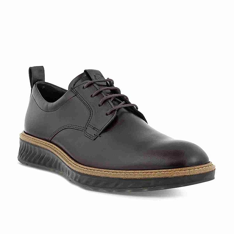 ECCO BROWN MEN ST.1 HYBRID CASUAL LACE-UPS