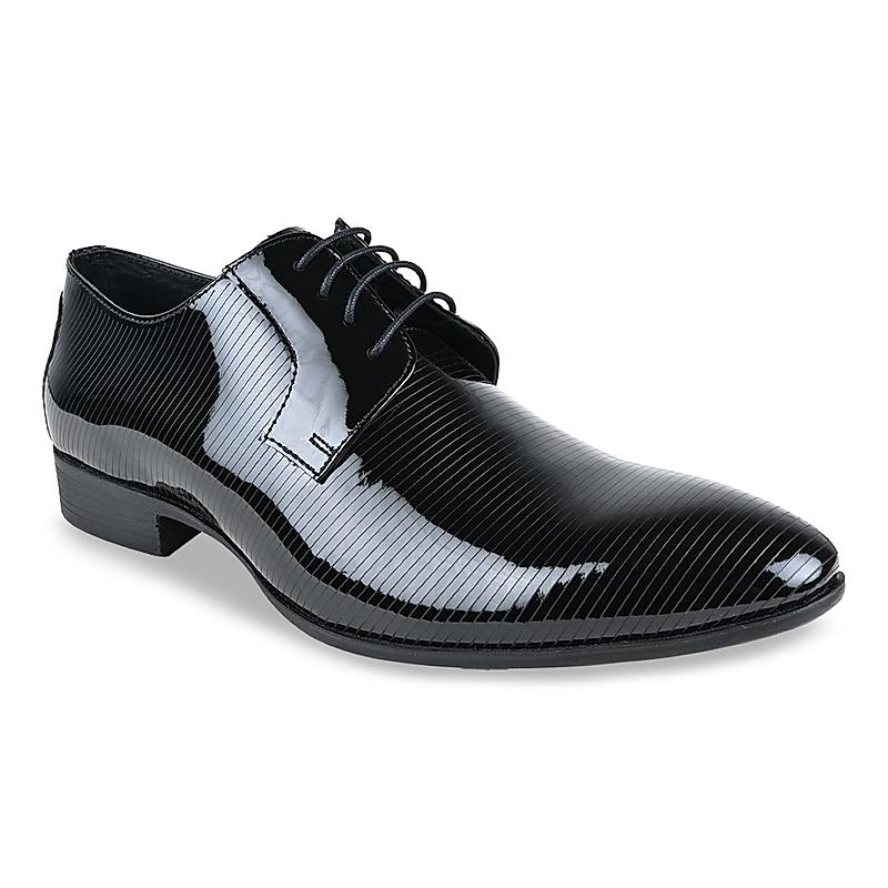 Regal Black Men Patent Leather Lace Ups