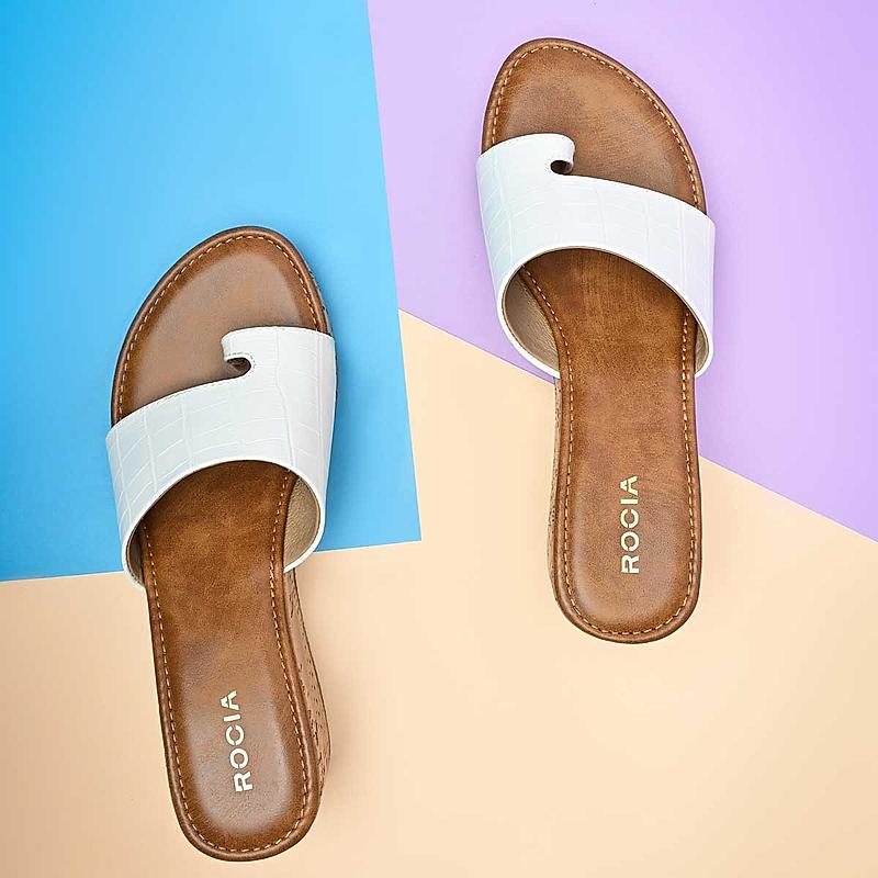 Rocia White Women Casual Wedge Sandals