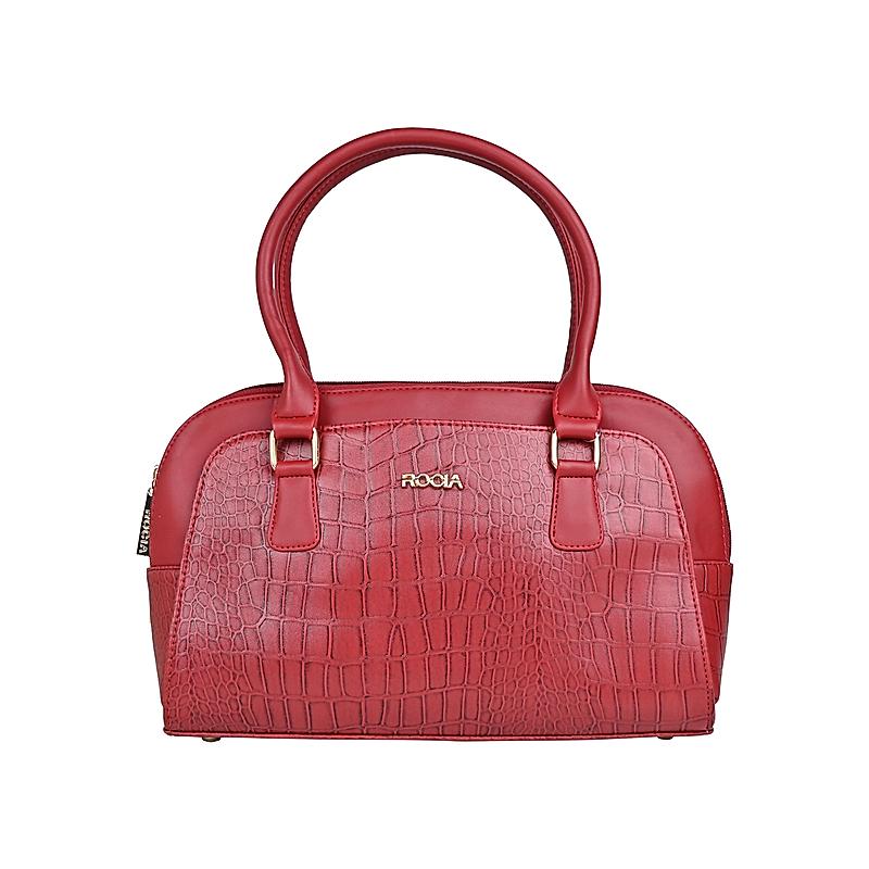 Rocia Maroon Women Croco Handheld Bag