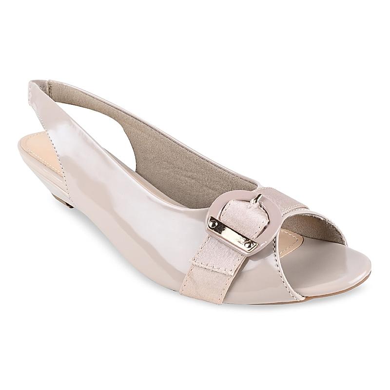 Rocia Beige Women Peep Toe Sling Backs